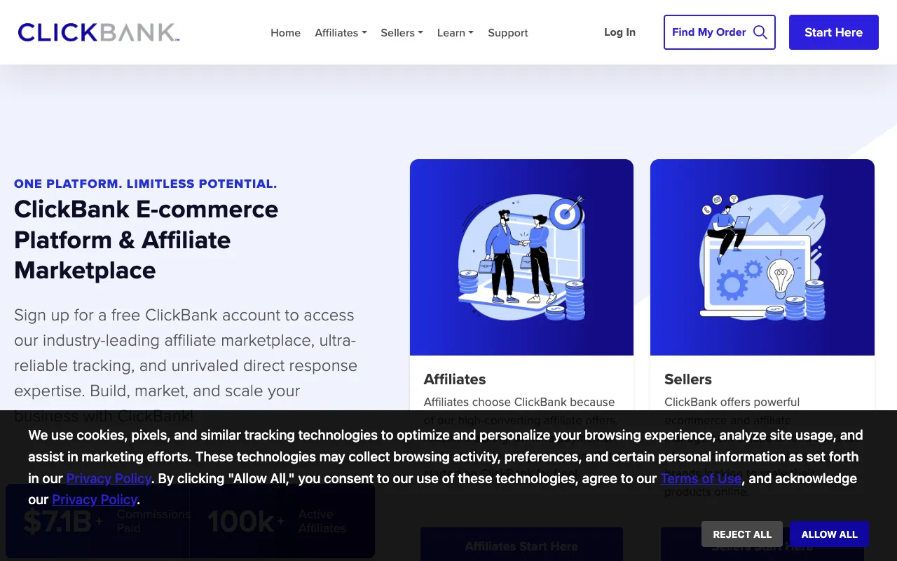 Image of ClickBank – سوق المنتجات الرقمية التابعة رقم 1