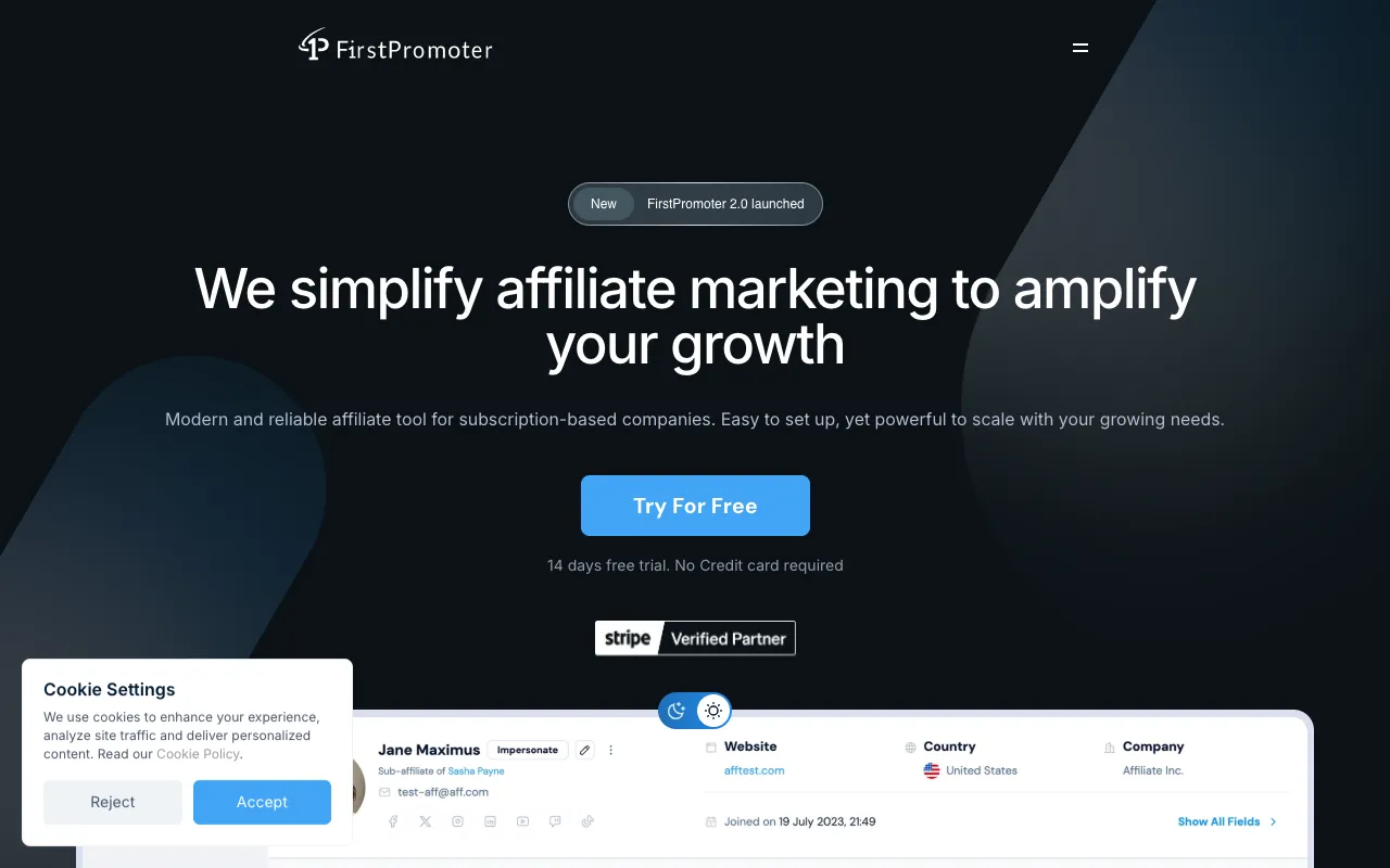 Image of FirstPromoter – Best Referral & Affiliate Tracking Software for SaaS