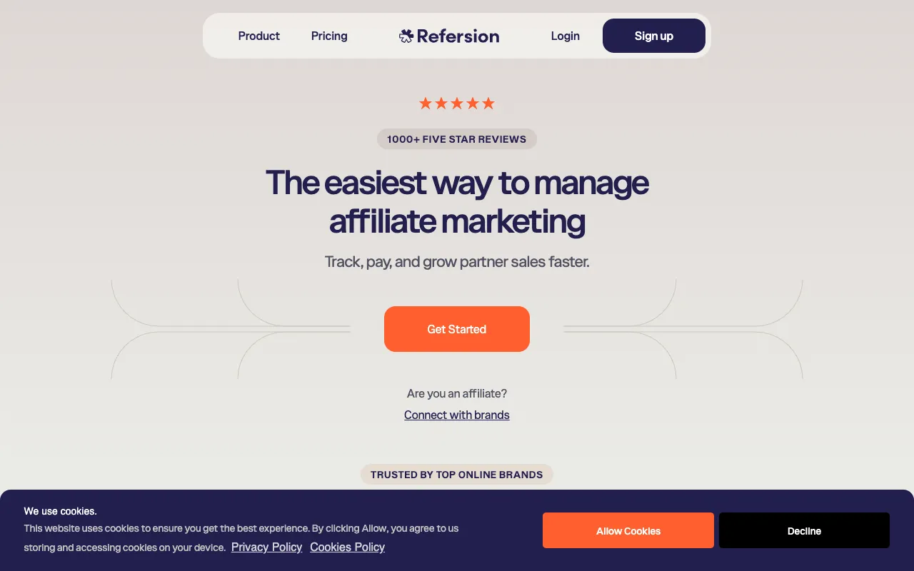 Image of Refersion – Best Affiliate Marketing Platform for E-Commerce