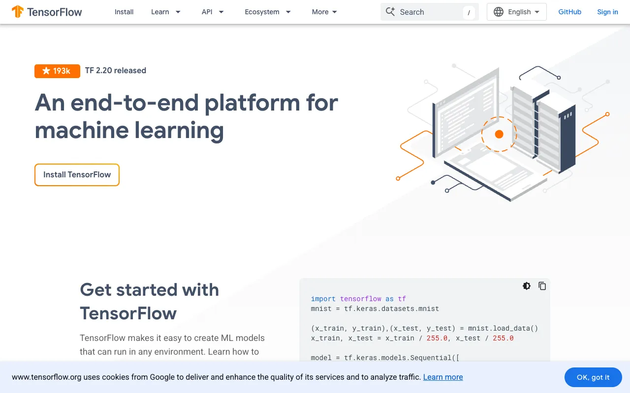 Image of TensorFlow – AI研究的首选开源框架