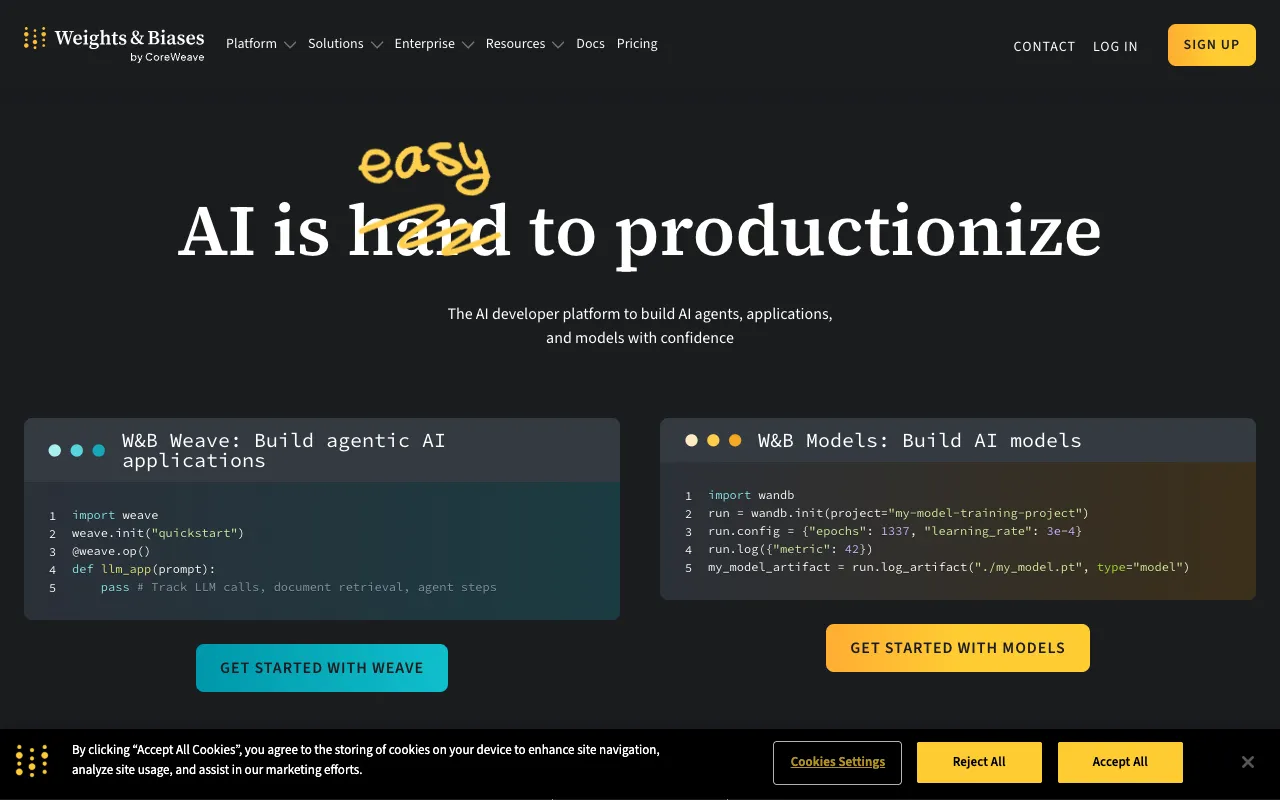 Image of Weights & Biases (W&B) – Best AI Experiment Tracking & MLOps Platform