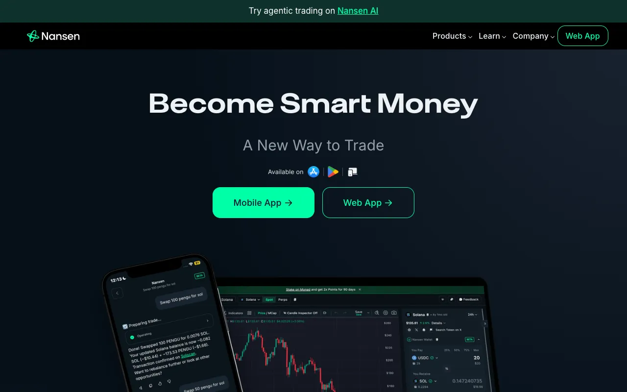 Image of Nansen – The Premier On-Chain Analytics Platform for Blockchain Developers