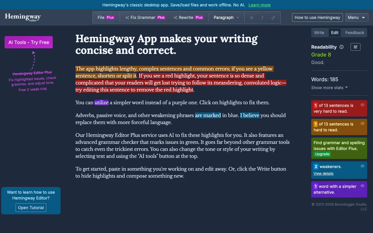 Image of Hemingway Editor – The Best Free Writing Tool for Bloggers