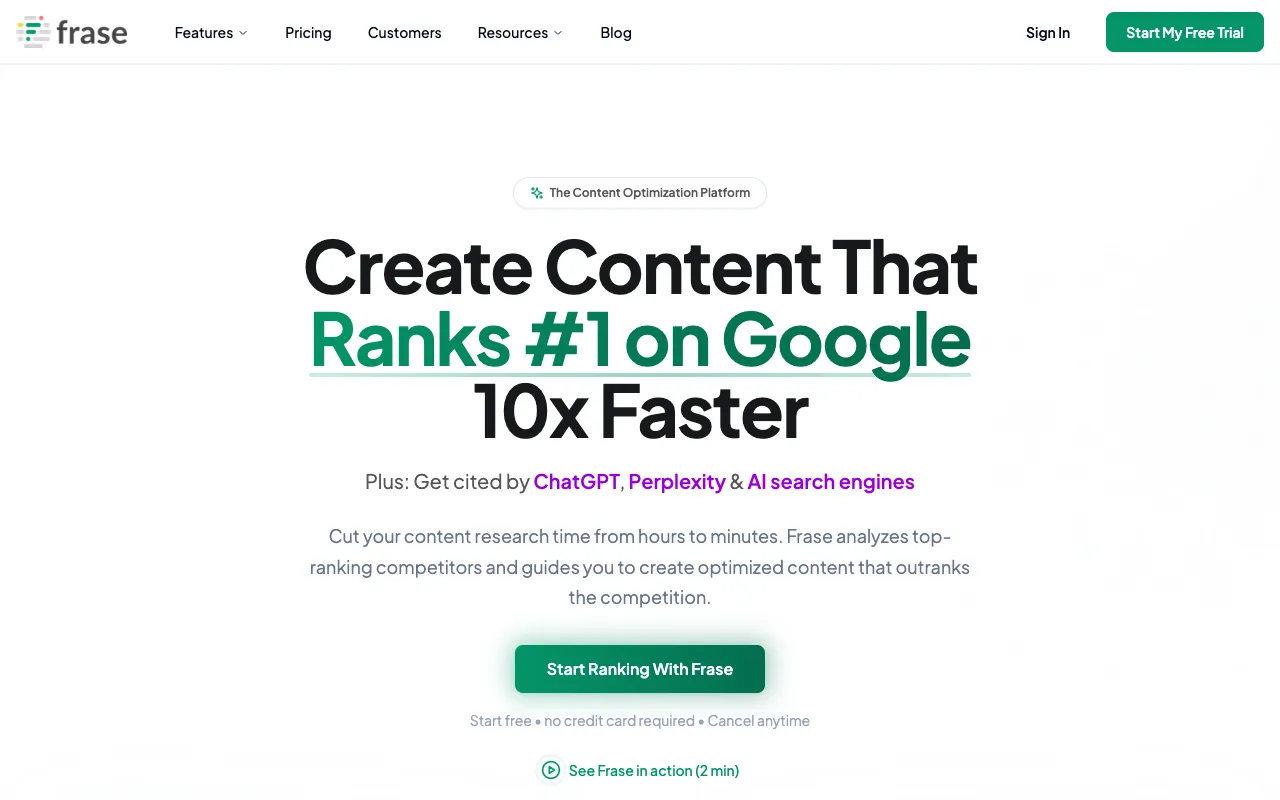 Image of Frase – Il Miglior Strumento di Ricerca e Ottimizzazione Contenuti Basato su AI