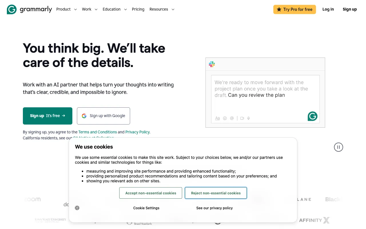 Image of Grammarly – Best AI Writing Assistant for Content Marketers