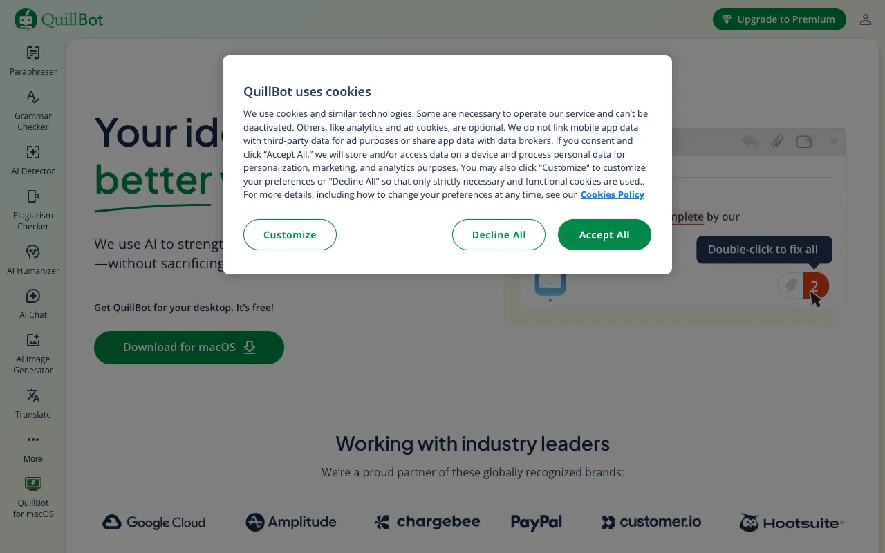 Image of QuillBot – The Best AI Paraphrasing Tool for Content Marketers