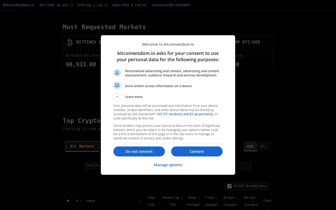 Image of Bitcoin Wisdom – Best Real-Time Crypto Charting & Technical Analysis Tool