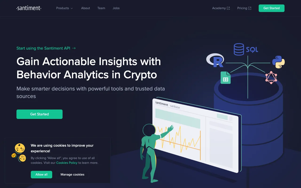 Image of Santiment – Best Behavioral Analytics Platform for Crypto Traders