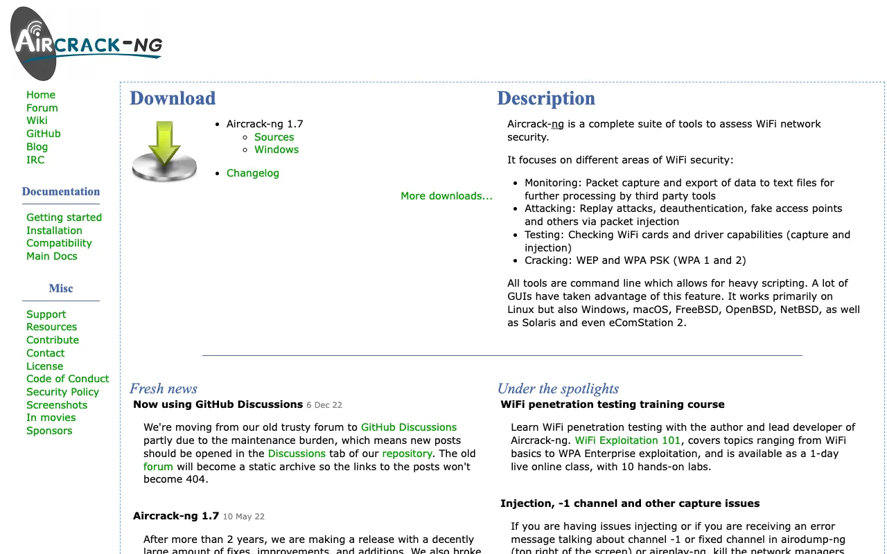 Image of Aircrack-ng – The Essential WiFi Security Assessment Suite for Cybersecurity