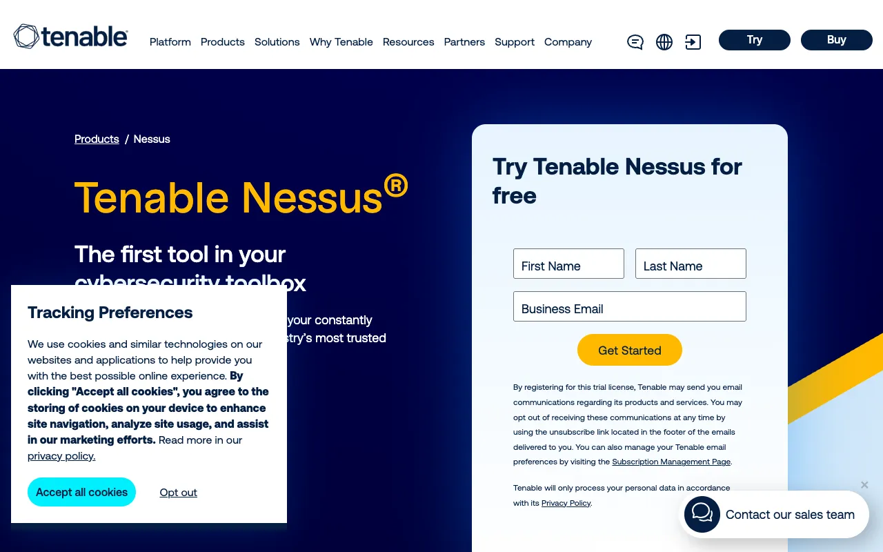 Image of Tenable Nessus – The Industry-Standard Vulnerability Scanner