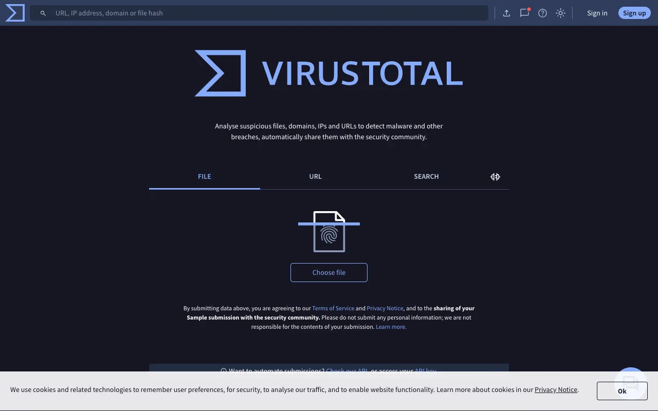 Image of VirusTotal – Free Multi-Engine Malware Scanner & Threat Intelligence