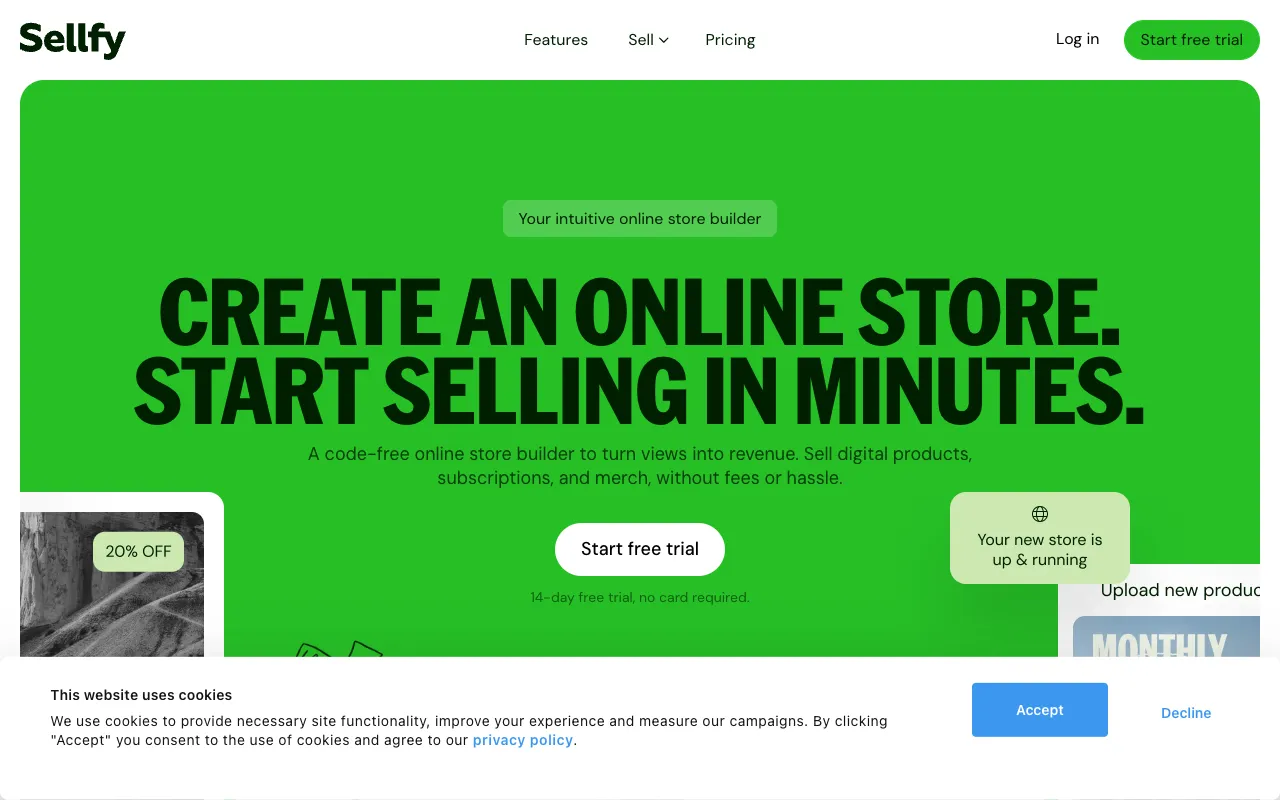 Image of Sellfy – Best E-commerce Platform for Digital Products & Subscriptions