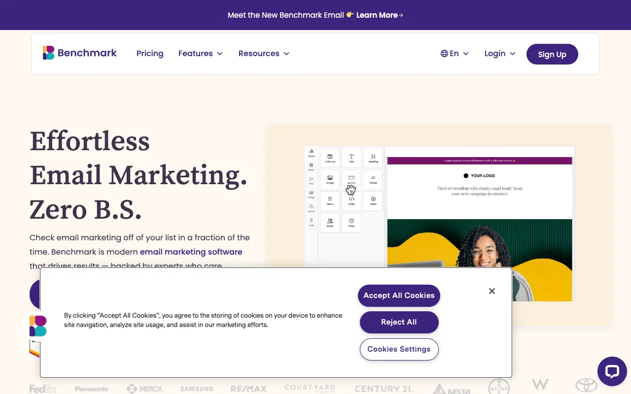 Image of Benchmark Email – Best Email Marketing Platform for 2025