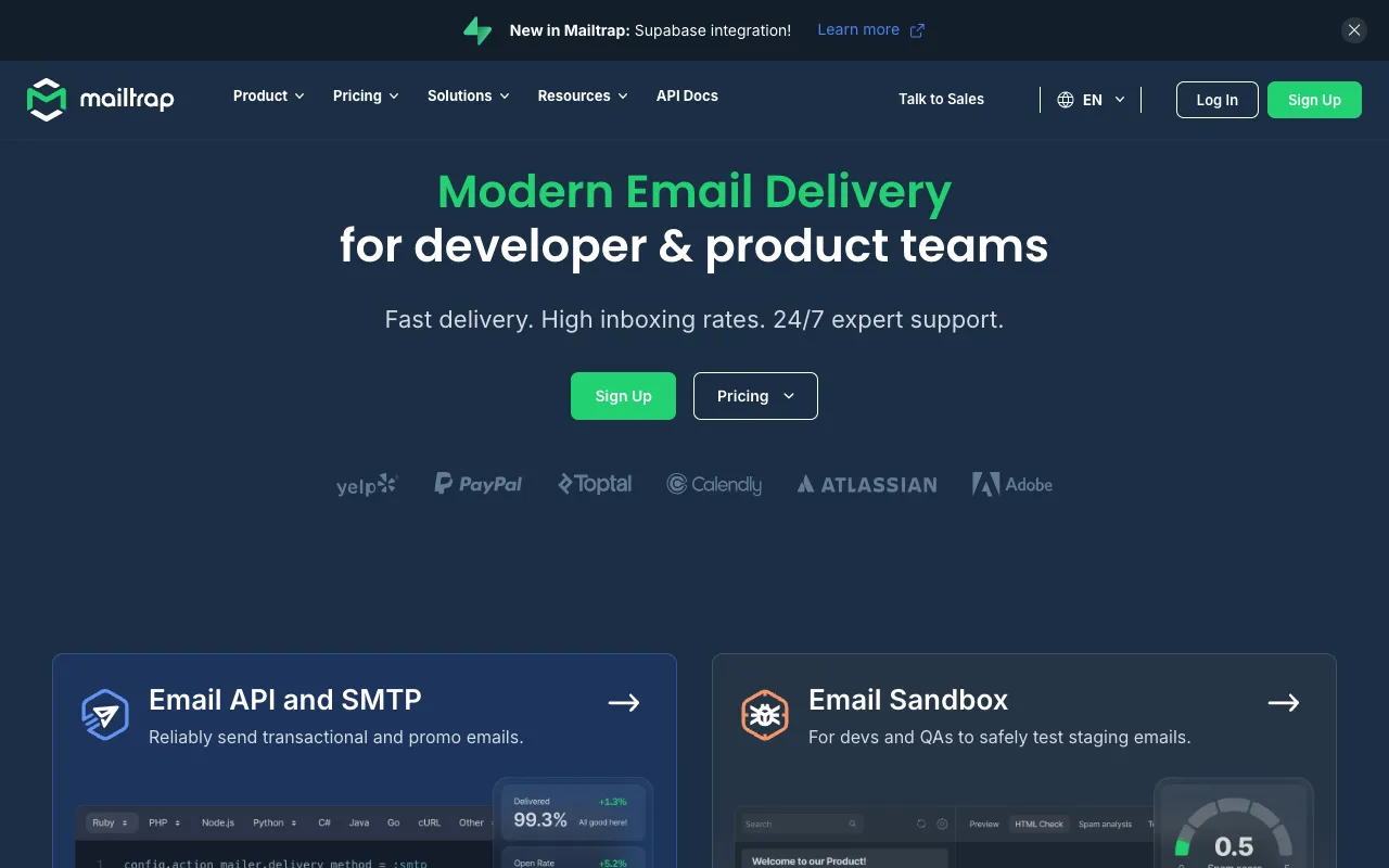 Image of Mailtrap – The Best Email Testing Tool for Developers & Email Marketers