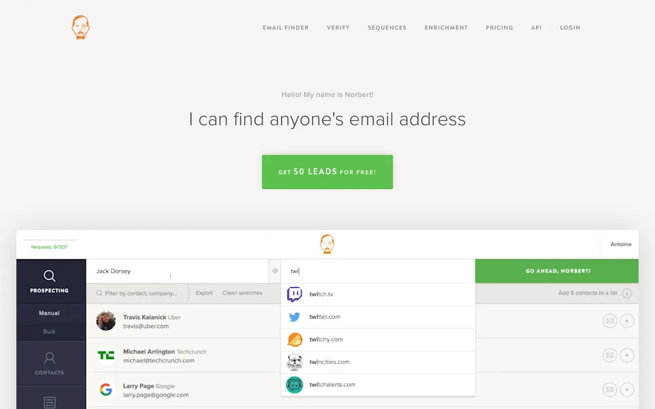 Image of Voila Norbert – Best Email Finder & Verifier for Marketers