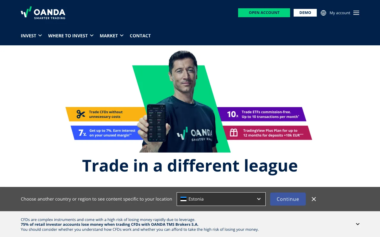 Image of OANDA – 最適な外国為替取引プラットフォームとトレーダー向けAPI