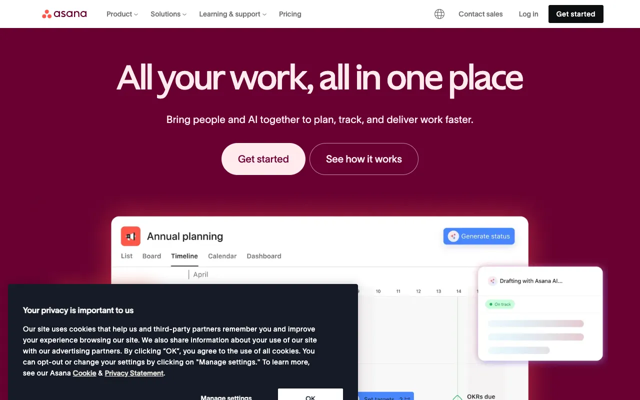 Image of Asana – Best Task Management Tool for Freelance Writers