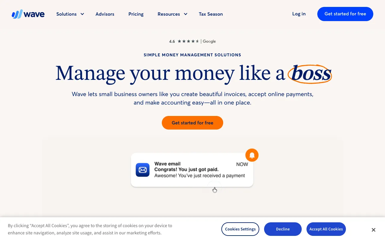 Image of Wave – The Best Free Financial Software for Freelance Writers