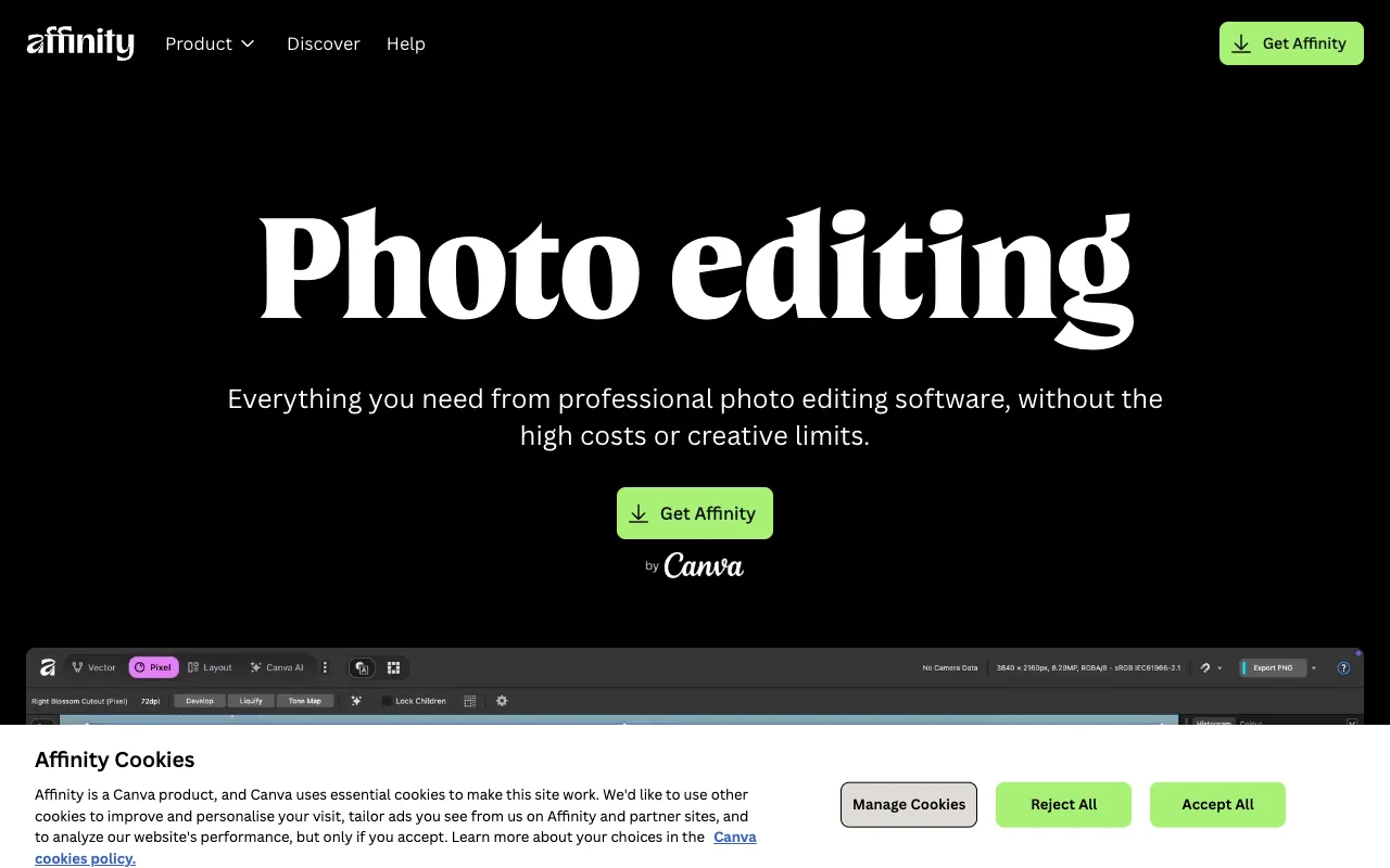 Image of Affinity Photo – The Ultimate Professional Photo Editor for Designers