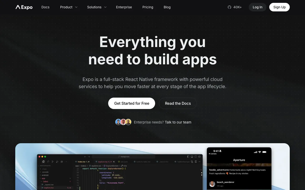 Image of Expo – The Premier Platform for Universal React Applications