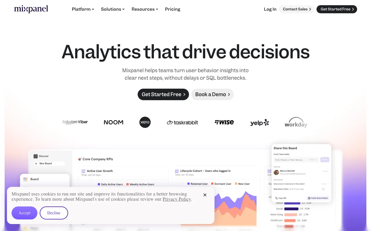 Image of Mixpanel – The Best Product Analytics Platform for Mobile App Developers