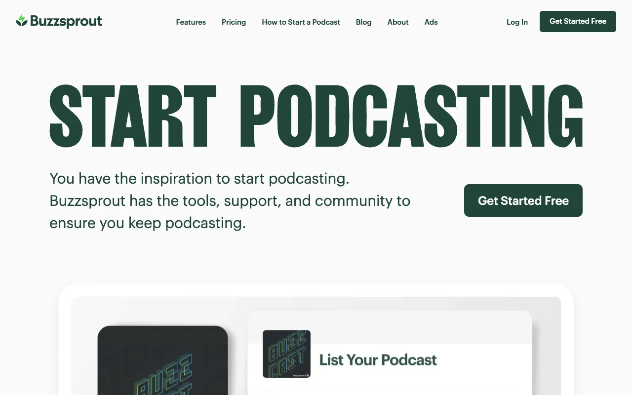 Image of Buzzsprout – The Best Podcast Hosting Platform for Podcasters