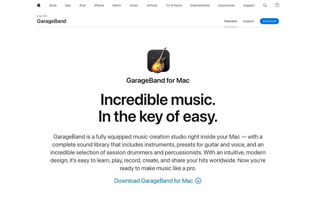 Image of GarageBand – The Best Free Tool for Podcast Recording & Editing