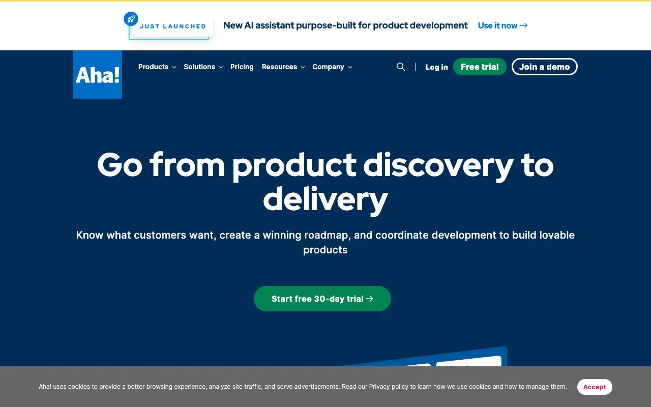 Image of Aha! – Il Miglior Software di Product Management per Strategia & Roadmapping