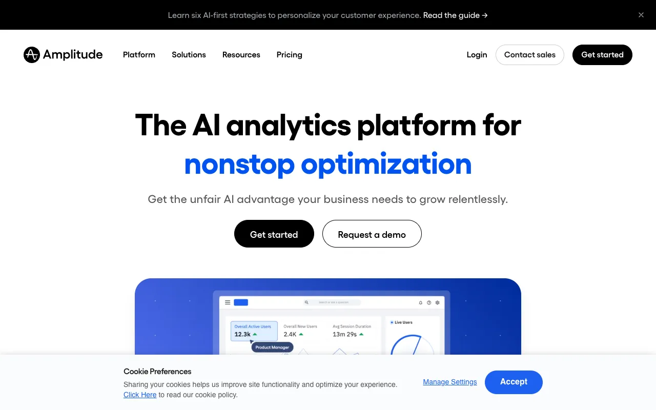 Image of Amplitude – The Best Product Analytics Platform for Product Managers