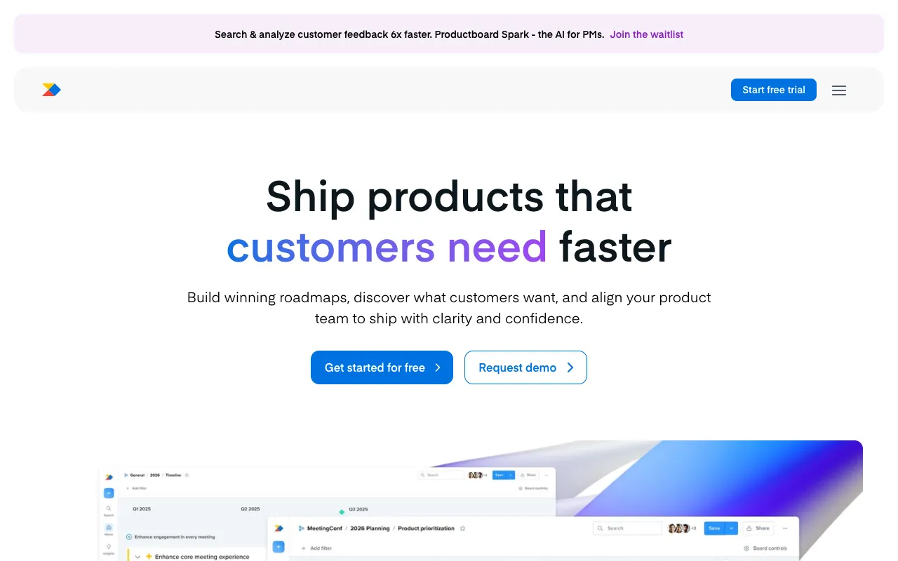 Image of Productboard – 完整的产品管理系统