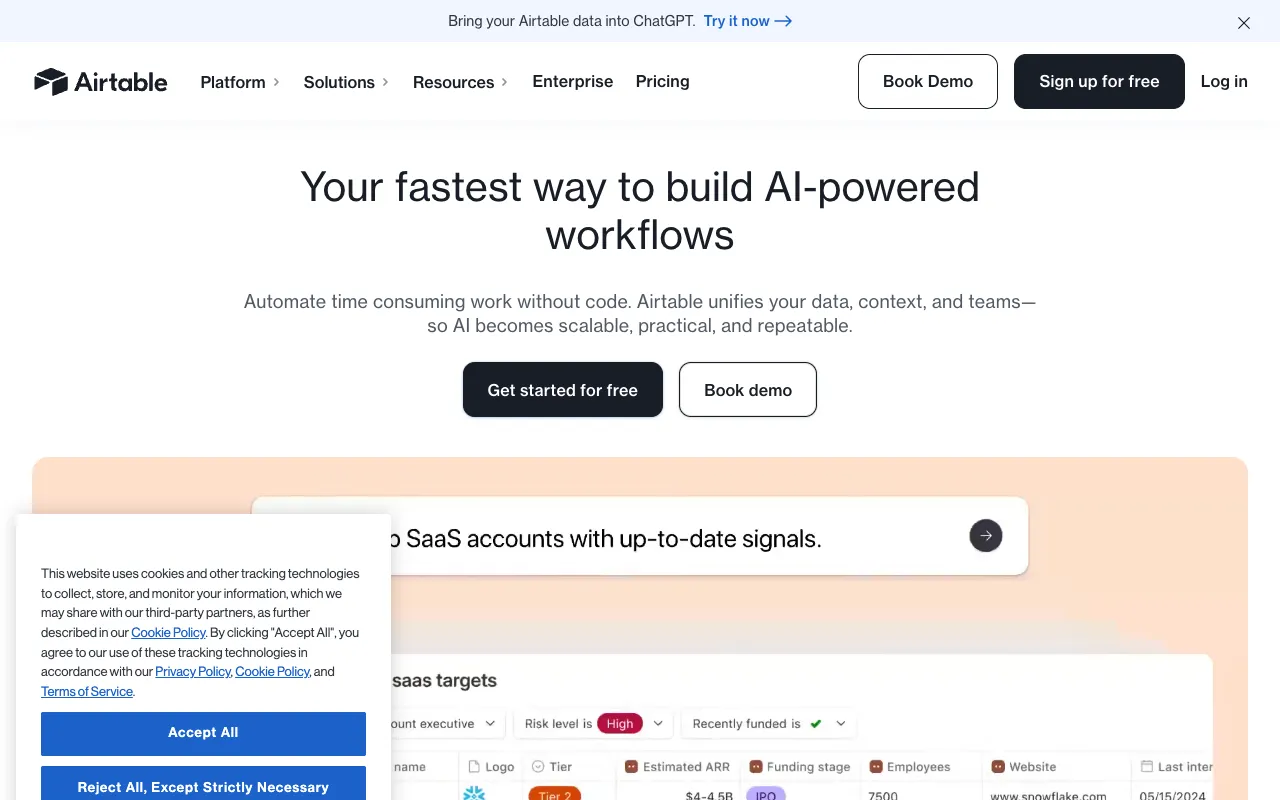 Image of Airtable – Best Project Management Tool for Flexible Work Organization