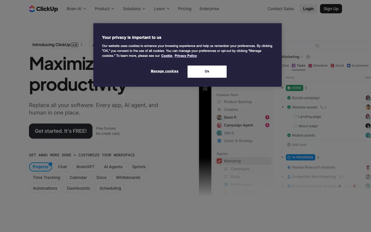 Image of ClickUp – Best All-in-One Project Management Platform
