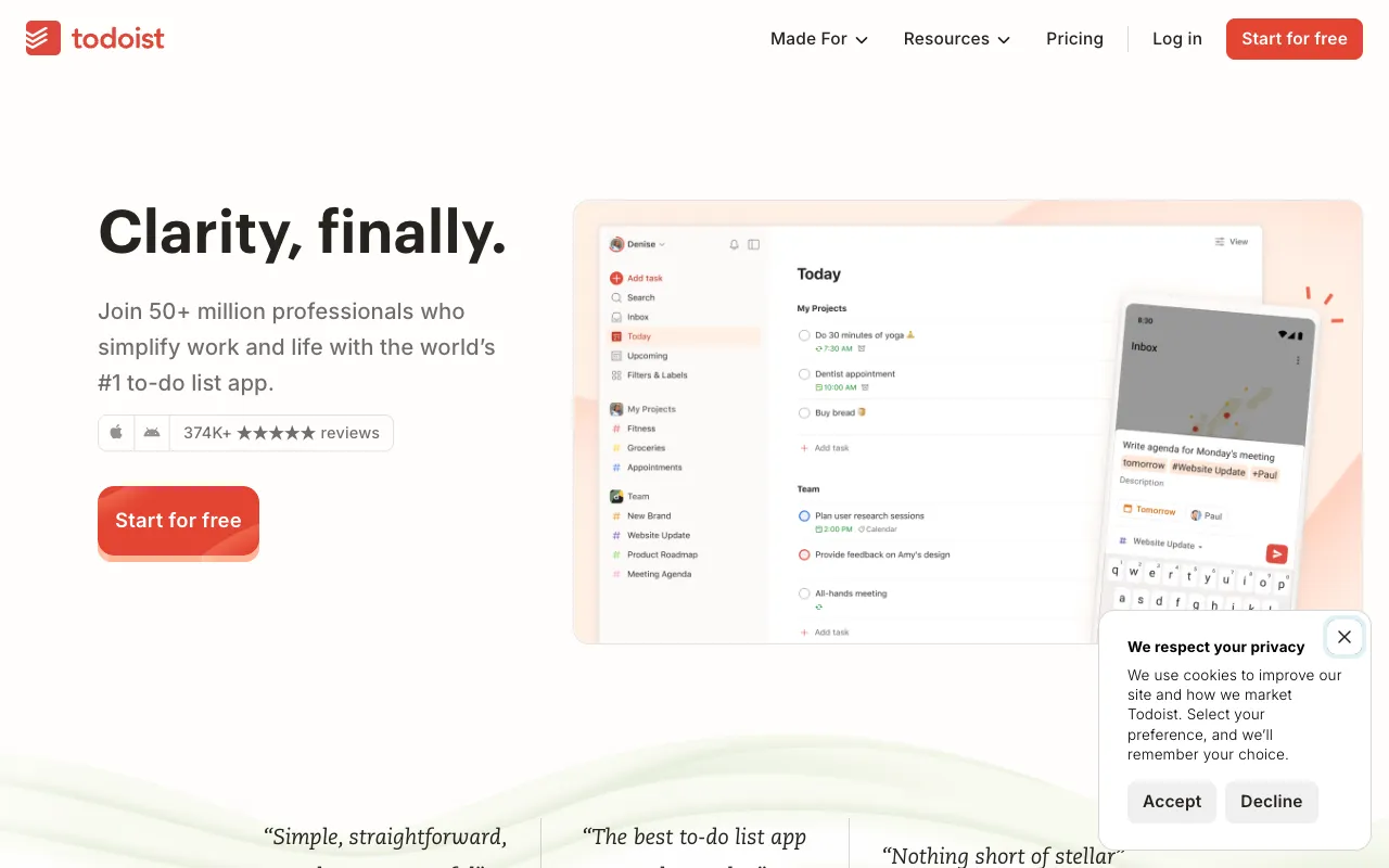 Image of Todoist – The Best Task Management Tool for Project Managers