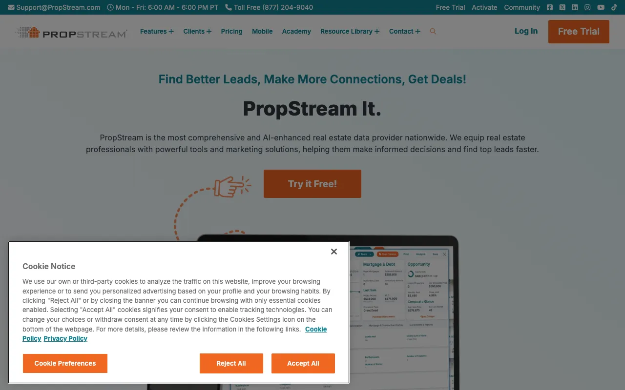 Image of PropStream – حوصلہ افزا فروخت کنندگان تلاش کرنے کے لیے بہترین جائداد غیر منقولہ سرمایہ کاری سافٹ ویئر