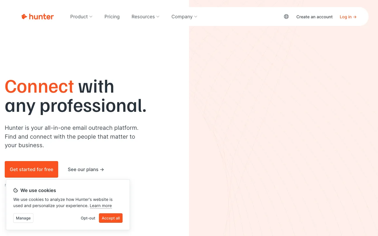 Image of Hunter – The Best Email Finder Tool for SEO Specialists