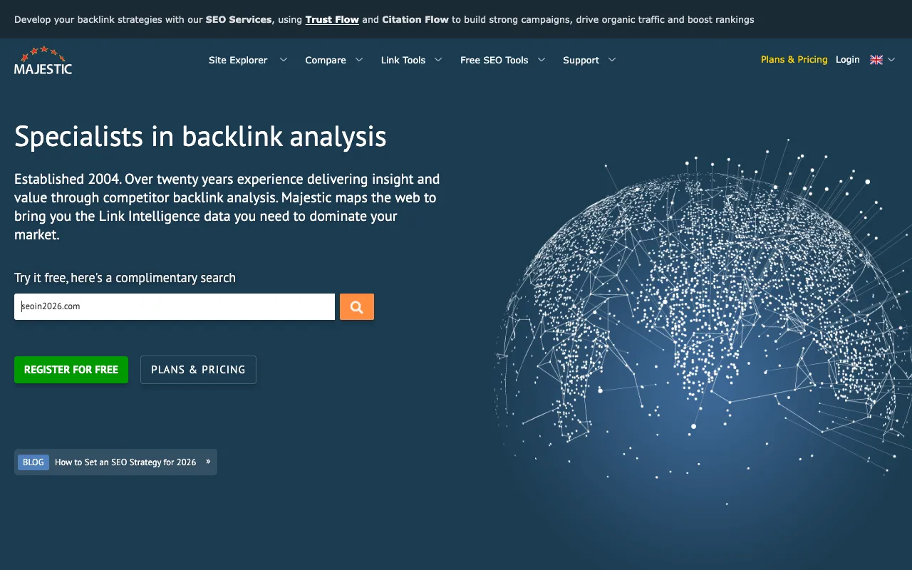 Image of Majestic – The Premier Backlink Analysis Tool for SEO Specialists
