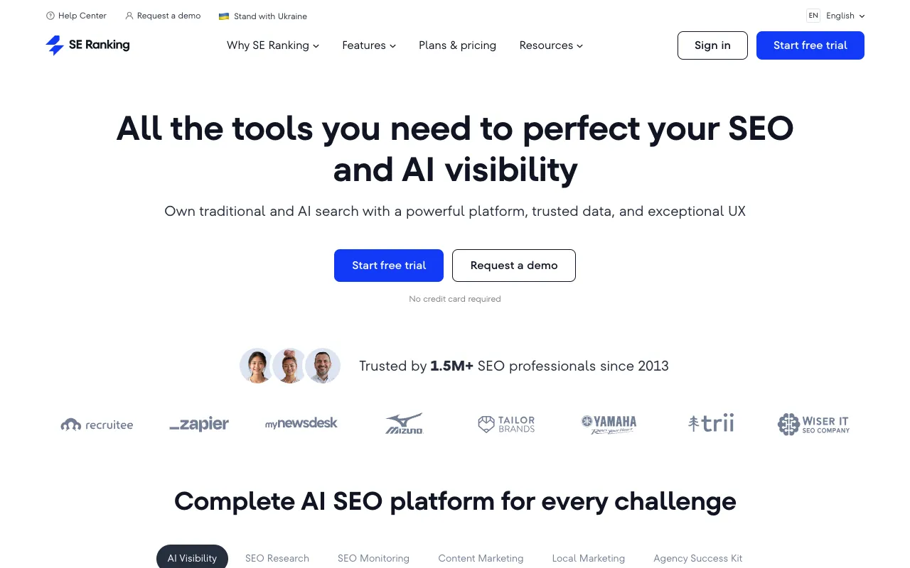 Image of SE Ranking – The All-in-One SEO Platform for Specialists