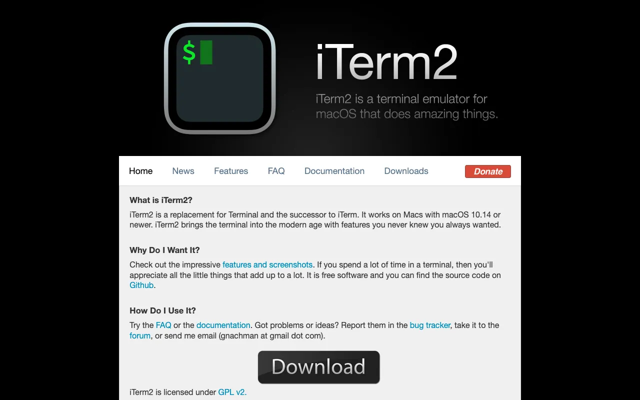 Image of iTerm2 – The Ultimate Terminal Emulator for macOS Developers
