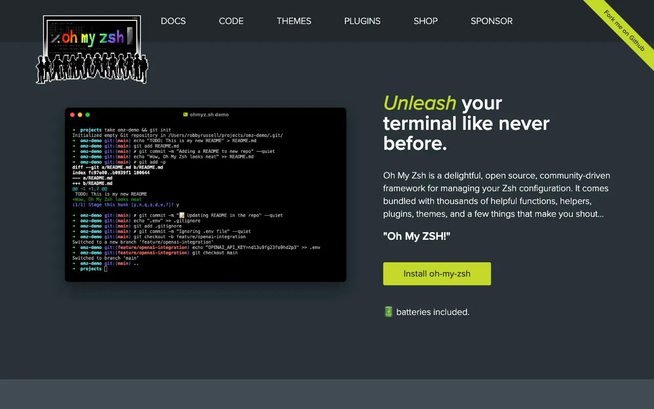 Image of Oh My Zsh – The Ultimate Framework for Zsh Configuration