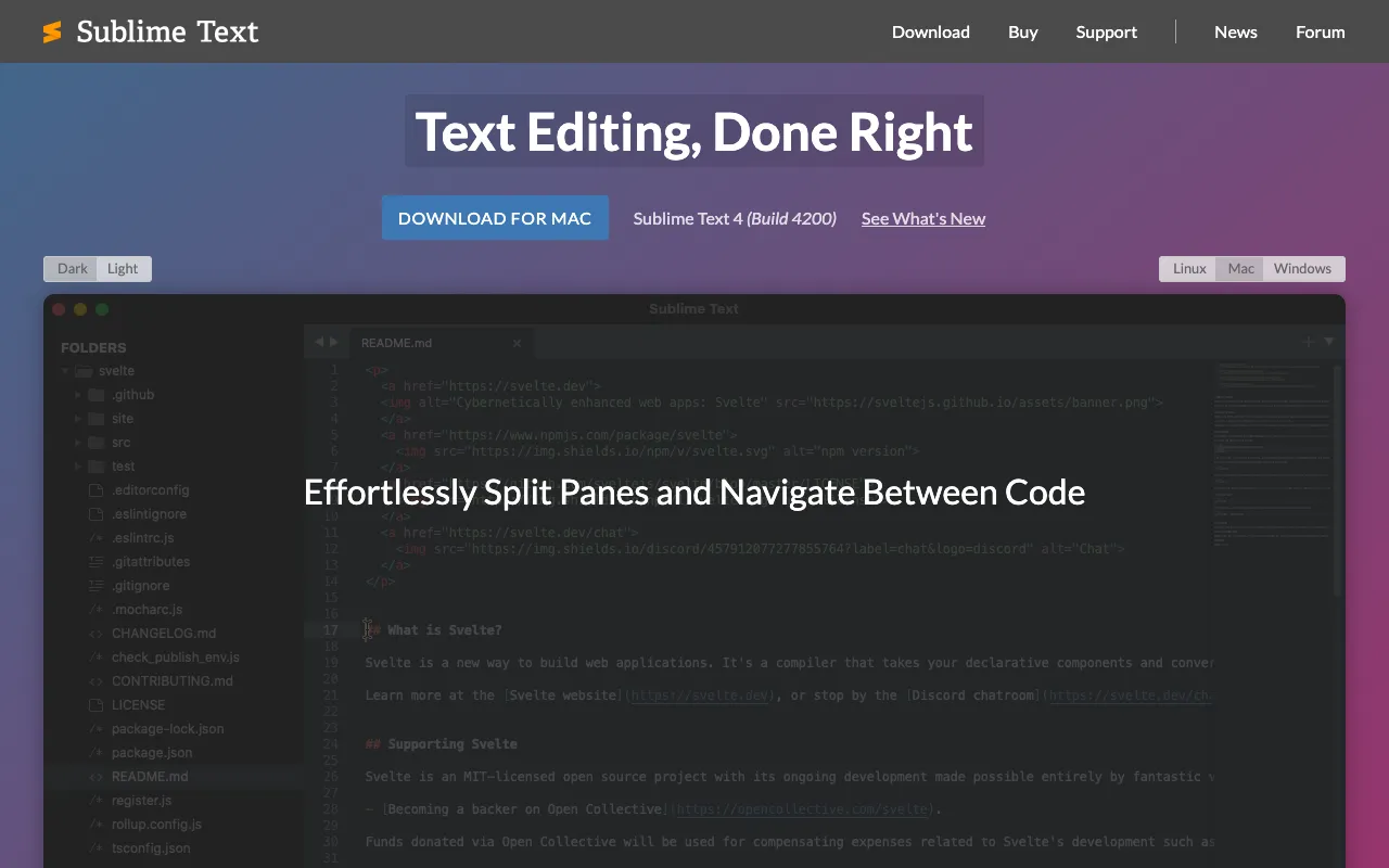 Image of Sublime Text – The High-Performance Code Editor for Software Engineers