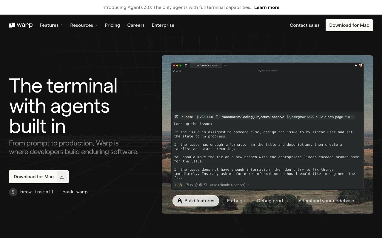 Image of Warp – Das KI-gestützte Terminal für moderne Software Engineers