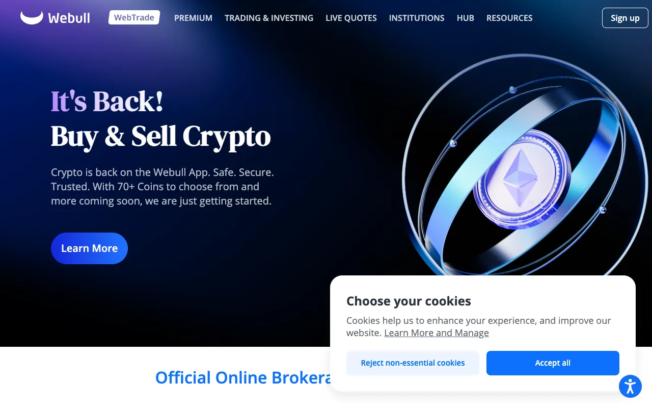 Image of Webull – The Best Commission-Free Trading App for Active Stock Market Traders