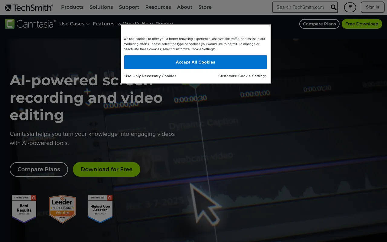 Image of Camtasia – Best Screen Recording & Video Editing Software for Tutorials