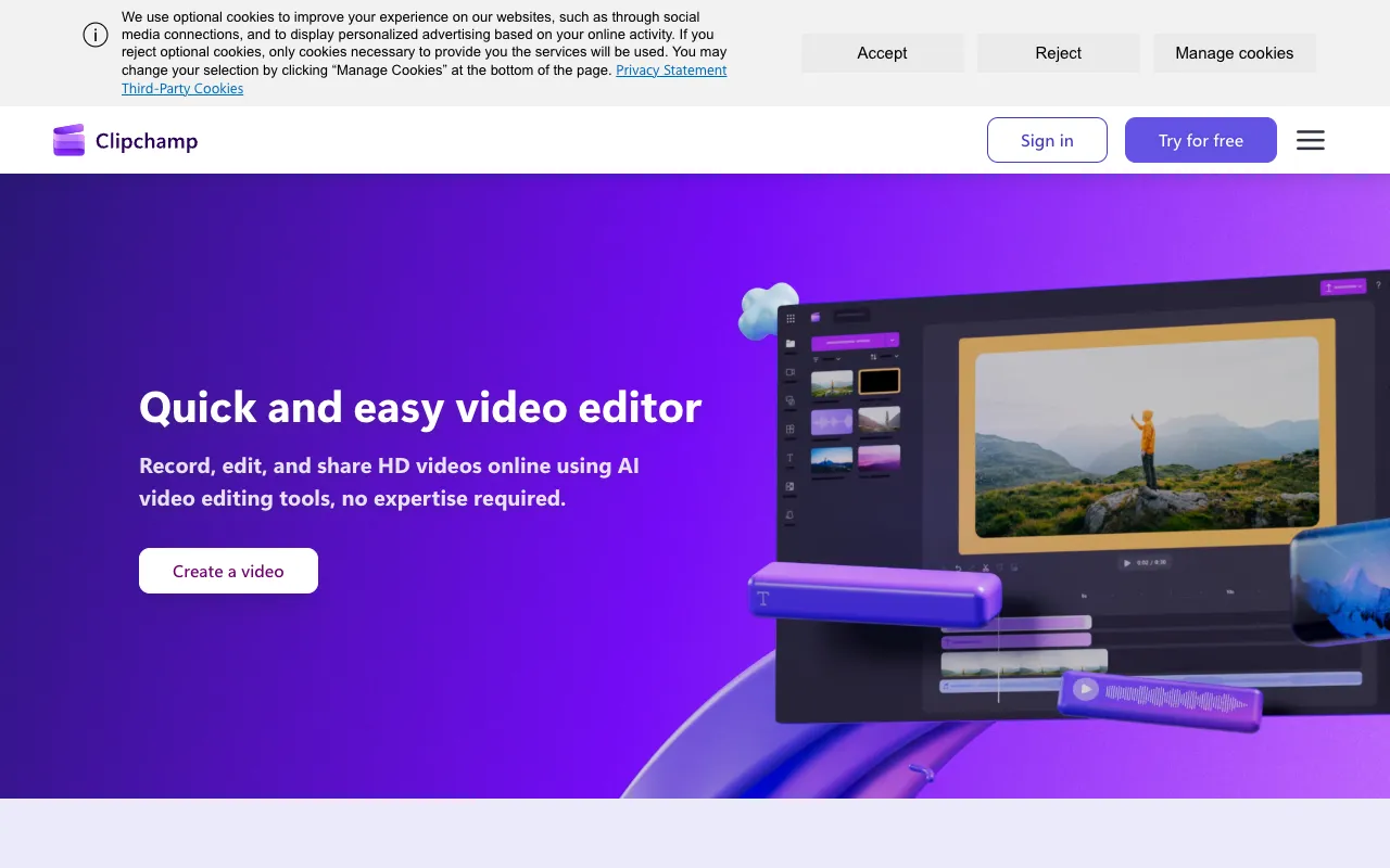 Image of Clipchamp – Der beste kostenlose Online-Videoeditor für Content Creator