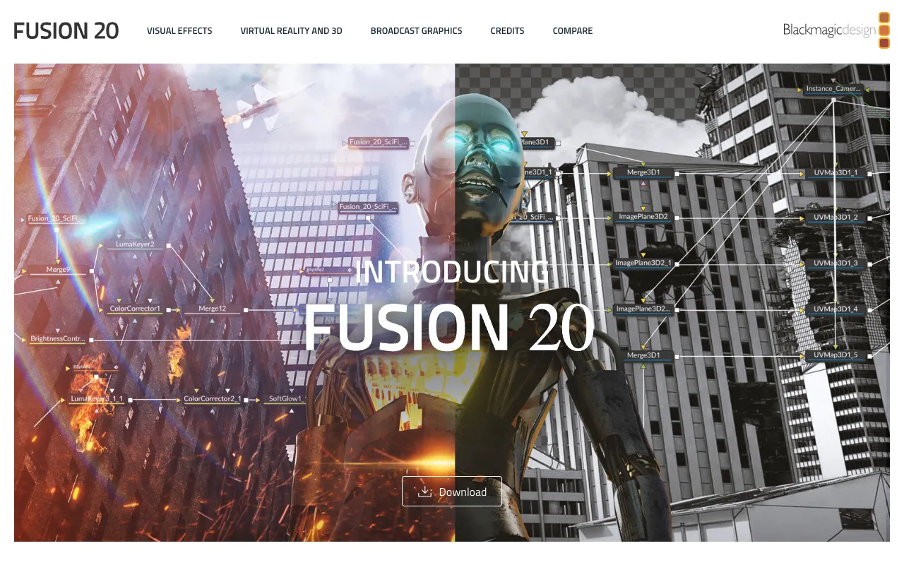 Image of Fusion – Best VFX, Motion Graphics & 3D Compositing Software for Video Editors
