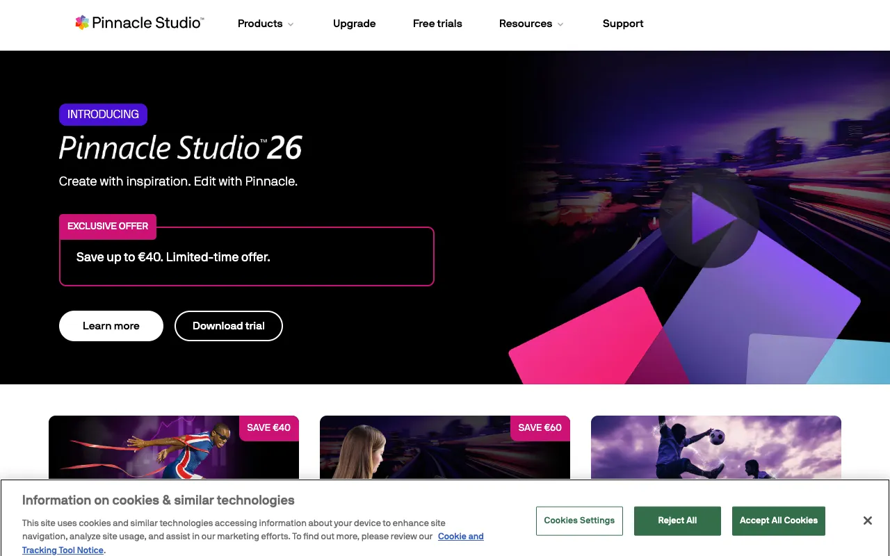Image of Pinnacle Studio – Best Professional Video Editing Software