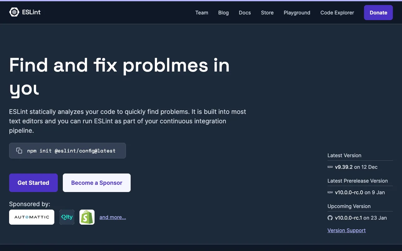 Image of ESLint – The Essential JavaScript & TypeScript Linter for Web Developers