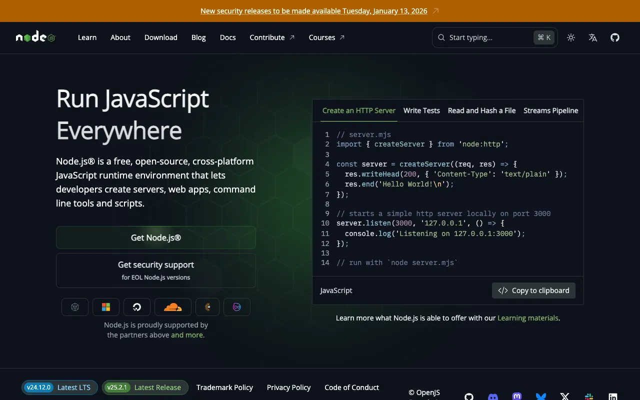 Image of Node.js – The Essential JavaScript Runtime for Backend Development