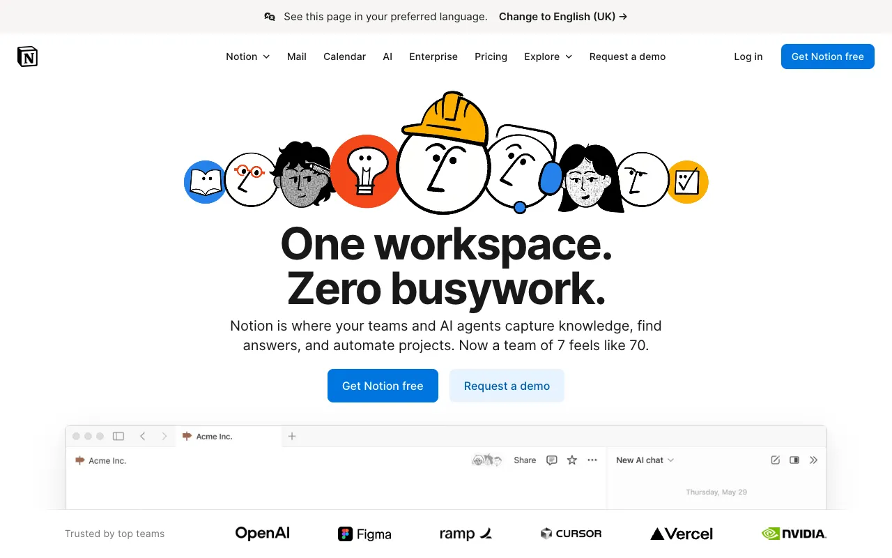 Image of Notion – The Ultimate All-in-One Workspace for Web Developers