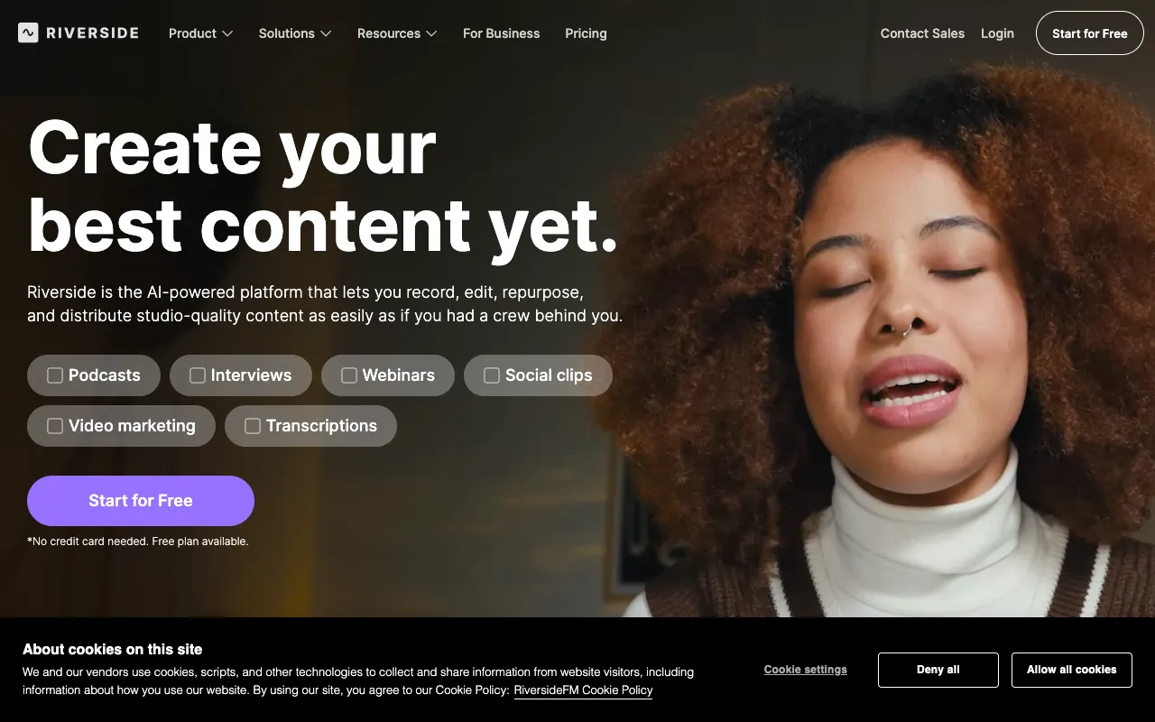 Image of Riverside.fm – The Premier Remote Recording Tool for YouTubers